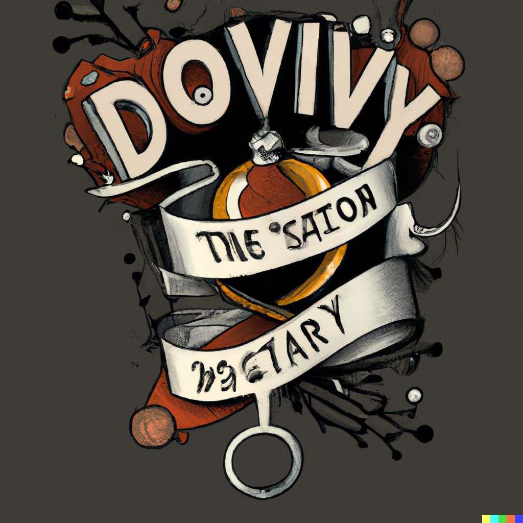 the discovery of gravity, detailed color retro tattoo design